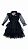 Платье черное 8055